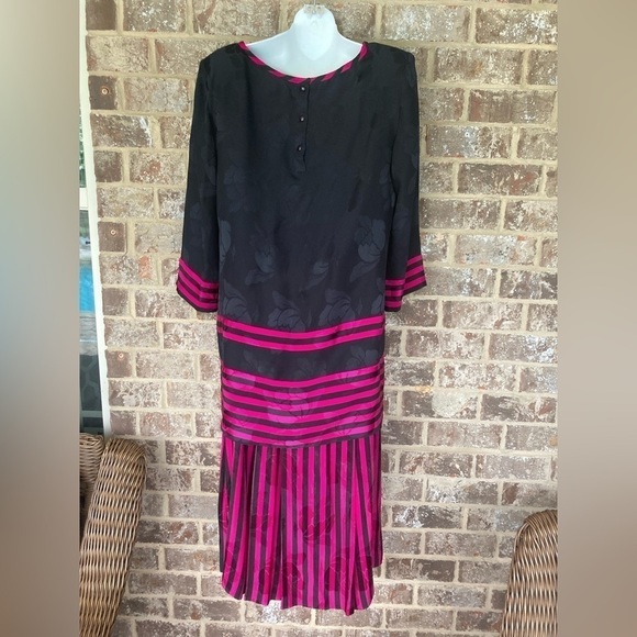 Rare Vintage John Yang 100% Silk Blouse & Skirt Size 10 - Picture 9 of 14